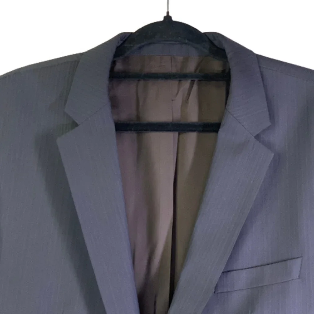 HUGO BOSS Grey Pinstripe‎ Wool Tesse Biella Suit Jacket